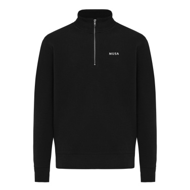 Logo trade promotional gifts image of: IQONIQ Elgon recycled cotton quarter zip sweater