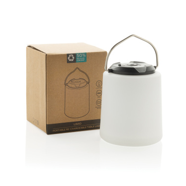 Logotrade promotional giveaway image of: Limio RCS recycled plastic portable re-chargeable table lamp