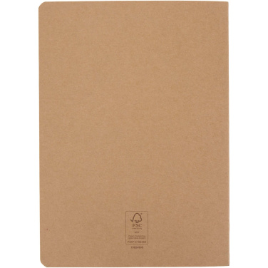 Logotrade promotional merchandise photo of: Slyk A5 kraft cahier notebook with ruled pages