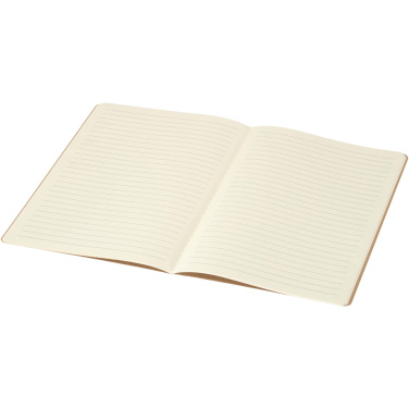 Logo trade promotional giveaways picture of: Slyk A5 kraft cahier notebook with ruled pages