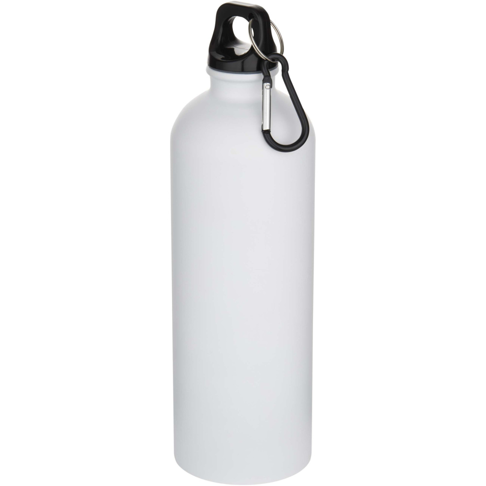 Logotrade promotional product picture of: Oregon 750 ml matte RCS recycled single wall stainless steel water bottle with carabiner