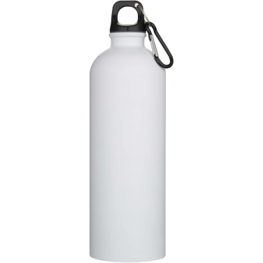 Logo trade corporate gifts image of: Oregon 750 ml matte RCS recycled single wall stainless steel water bottle with carabiner
