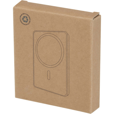 Logotrade promotional product picture of: Acrab 5000 mAh 15W magnetic wireless power bank with 20W PD - made from recycled plastic