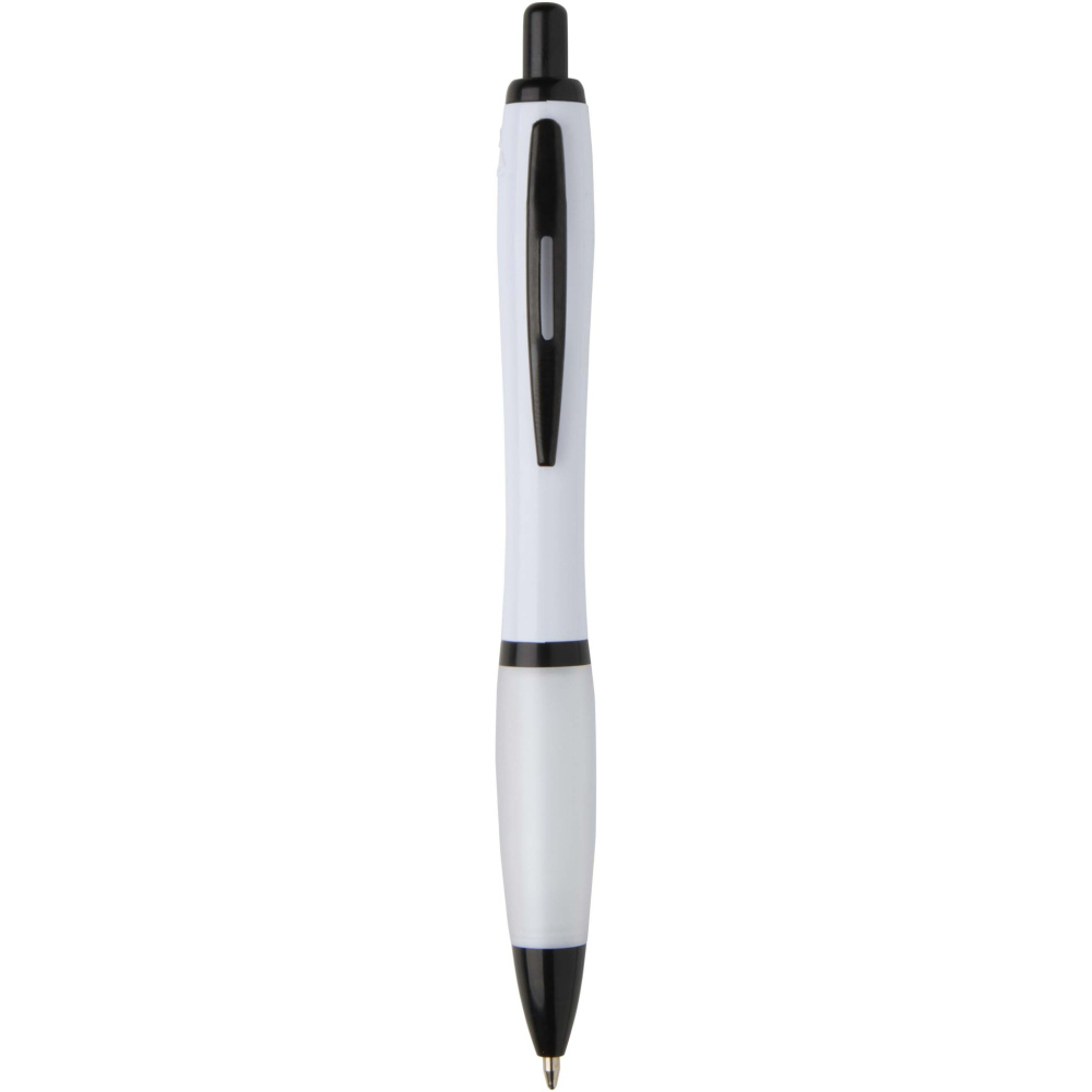 Logotrade promotional item picture of: Nash recycled plastic ballpoint pen with black trims (black ink)