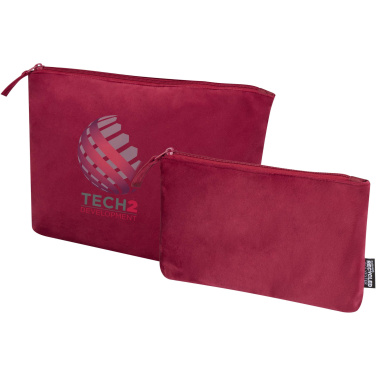 Logo trade promotional products image of: Swift GRS recycled velvet toiletry bag set