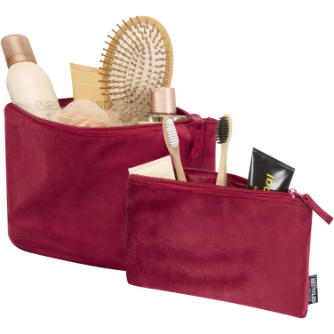 Logotrade advertising product image of: Swift GRS recycled velvet toiletry bag set