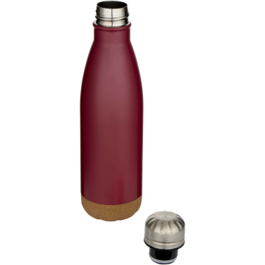 Logotrade advertising products photo of: Cove 500 ml double wall vacuum insulated stainless steel water bottle with cork details