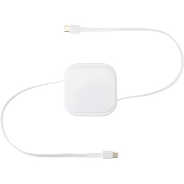 Logotrade promotional item image of: Gloas 5-in-1 recycled retractable data sync and 100W fast charge cable with smartphone tool kit