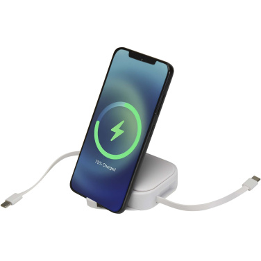 Logo trade promotional gifts image of: Gloas 5-in-1 recycled retractable data sync and 100W fast charge cable with smartphone tool kit