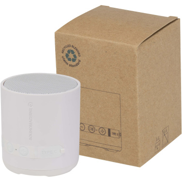 Logo trade promotional products image of: Hunor 3W recycled plastic wireless speaker