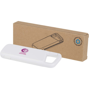 Logotrade promotional items photo of: Alkes 5000 mAh 12W recycled plastic water resistant power bank with carabiner