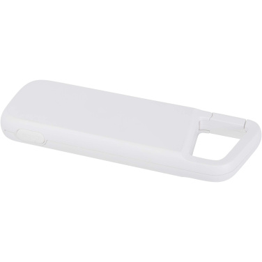 Logo trade business gift photo of: Alkes 5000 mAh 12W recycled plastic water resistant power bank with carabiner
