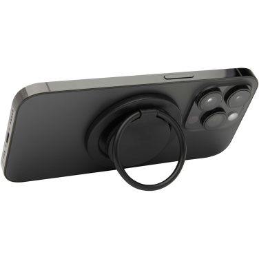 Logotrade promotional merchandise image of: Albali recycled plastic magnetic phone holder with ring stand