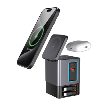 Logo trade business gift photo of: Urban Vitamin Sacramento 105W GAN charger+retractable cables