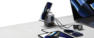 Logo trade promotional items image of: Urban Vitamin Sacramento 105W GAN charger+retractable cables