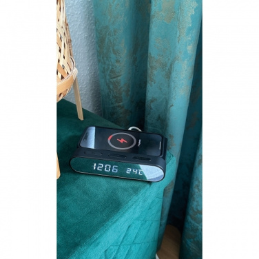 Logotrade corporate gift picture of: Alarm Clock and Wireless Charger ADELAIDE