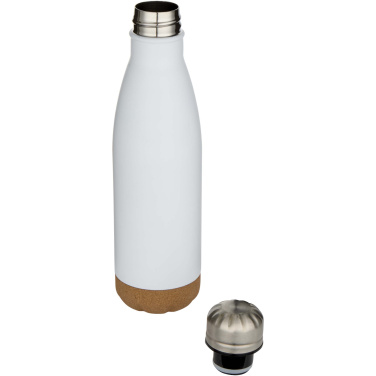 Logotrade advertising products photo of: Cove 500 ml double wall vacuum insulated stainless steel water bottle with cork details