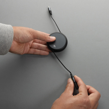 Logotrade promotional giveaway picture of: Terra RCS recycled aluminium retractable 240W 2-in-1 cable