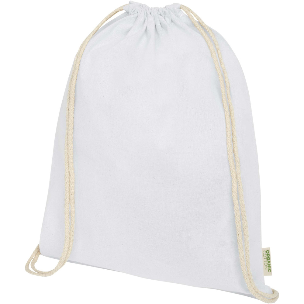 Logo trade promotional giveaways picture of: Odisha 140 g/m² OCS organic drawstring bag 5L