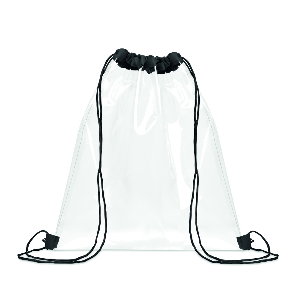Logo trade promotional items picture of: Transparent drawstring bag