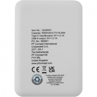 Logotrade reklaamkingitused pilt: Asama 5000 mAh Type-C taaskasutatud plastist akupank