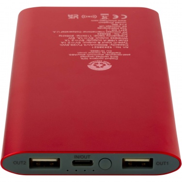 Logotrade meened pilt: Juice 8000 mAh Type-C taaskasutatud alumiiniumist juhtmevaba toitepank