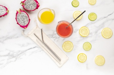 Logotrade ärikingituse foto: Korduvkasutatav roostevabast terasest 3 tk põhukomplekt