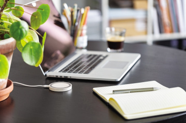 Logotrade reklaamkingid pilt: Wheat Straw 5W ümmargune juhtmevaba laadimisalus