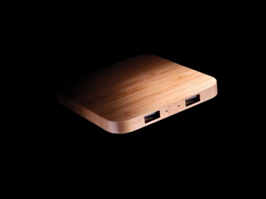 Logotrade ärikingid pilt: Bambusest 10 W juhtmevaba laadija USB-ga