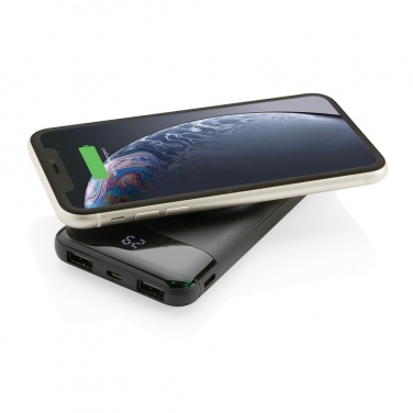 Logo trade meened foto: 10 000 mah juhtmevaba akupank koos kellalaadijaga