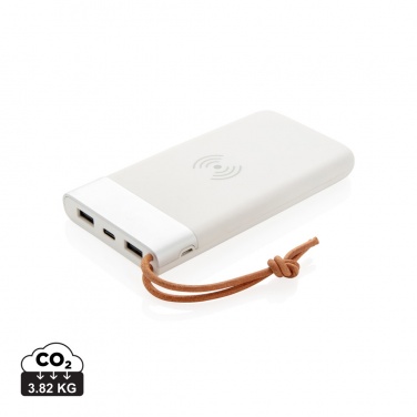 Logo trade ärikingituse pilt: Aria 8000 mAh 5W juhtmevaba laadimise akupank