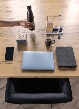 Logotrade reklaamtoote foto: RCS Rplastic 3W kõlar koos bambusest 5W juhtmevaba ühendusega