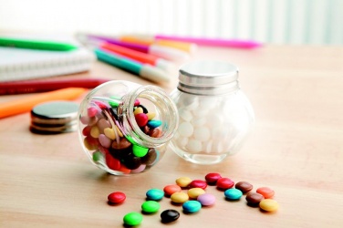 Logotrade firmakingid pilt: Šokolaad klaasist purgis