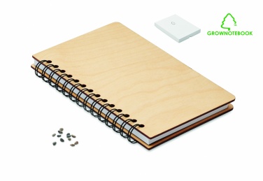 Logotrade firmakingi foto: A5 kasepuidust märkmik GROWBOOK™