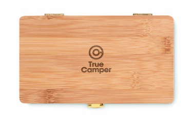 Logo trade firmakingitused foto: 21 tk tööriistakomplekt bambusest kohvris