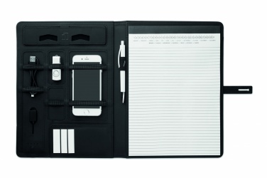 Logo trade reklaamkingituse pilt: A4 mapp koos juhtmevaba laadijaga 5W