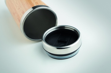 Logo trade ärikingitused foto: Topeltseintega bambusest termostass 430ml