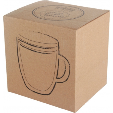 Logo trade reklaamkingi pilt: Topeltseinaga klaasist tass GERTHE 350 ml