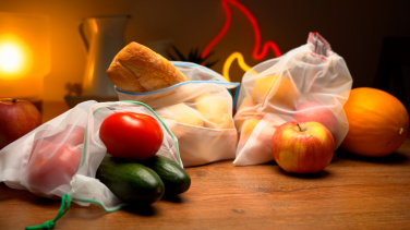 Logotrade reklaamtooted pilt: Võrgust toidusäilituskotid, komplektis 3 kotti MIAMI