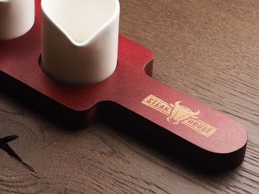 Logo trade reklaamkingi pilt: Puidust 3 Shot klaasi alusega 1863121