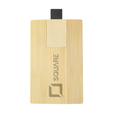 Logotrade reklaamtoote foto: Krediitkaart USB Bamboo 16 GB