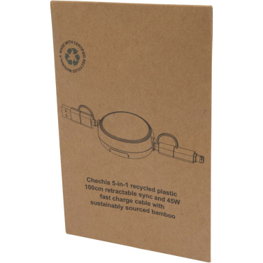 Logotrade reklaamtoote foto: Chechia viis-ühes taaskasutatud plastist kiirlaadimiskaabel