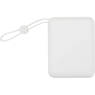 Logo trade reklaamkingituse pilt: Acrux 10 000 mAh 35W tahvelarvuti akupank sisseehitatud Type-C kaabliga - valmistatud taaskasutatud plastist