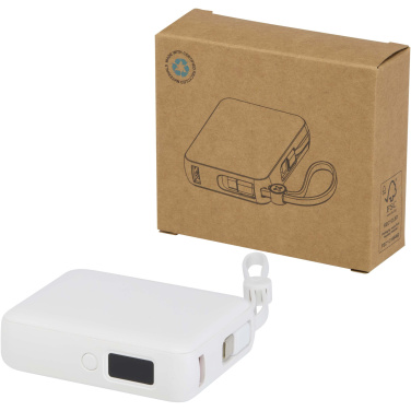 Logo trade meened foto: Acrux 10 000 mAh 35W tahvelarvuti akupank sisseehitatud Type-C kaabliga - valmistatud taaskasutatud plastist