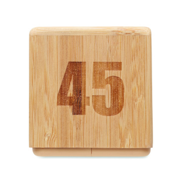 Logotrade ärikingi foto: Bambusest keeratav edasilükkamise taimer