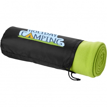 Logotrade mainoslahja ja liikelahja kuva: Huggy-fleecepeitto pussissa