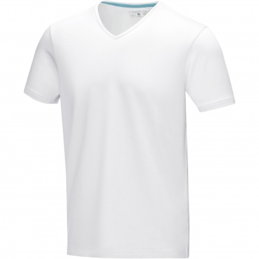 Logo trade mainostuotet tuotekuva: Kawartha short sleeve men's organic V-neck t-shirt