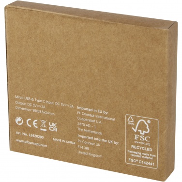 Logo trade mainoslahja kuva: Loop 5000 mAh:n varavirtalähde kierrätetystä muovista