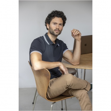 Logotrade mainostuote tuotekuva: Amarago miesten lyhythihainen poolopaita, kontrastireunus