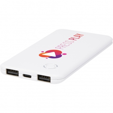 Logo trade liikelahja kuva: Slender dual ohut varavirtalähde, 4 000 mAh